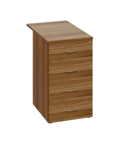 CKCP 1 - 85 kontejner přístavný, 4-zásuvkový, deska 18 mm, centrální zámek, ořech světlý